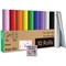 Cricut Premium Iron-On Rainbow Rolls Bundle - Bulk Multi-Colored Rainbow HTV